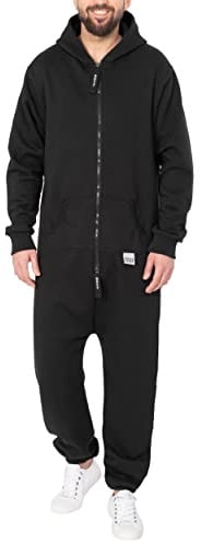 Basisstoff Sheeesh Herren Jumpsuit Overall Onesie Einteiler Hausanzug Baumwolle