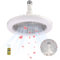 Anyingkai Lampadario con Ventilatore da Soffitto,E27 Ventola Soffitto con Luce,Plafoniera con Ventilatore da Soffitto,Ventilatore a Soffitto con Luce e Telecomando(grigio)