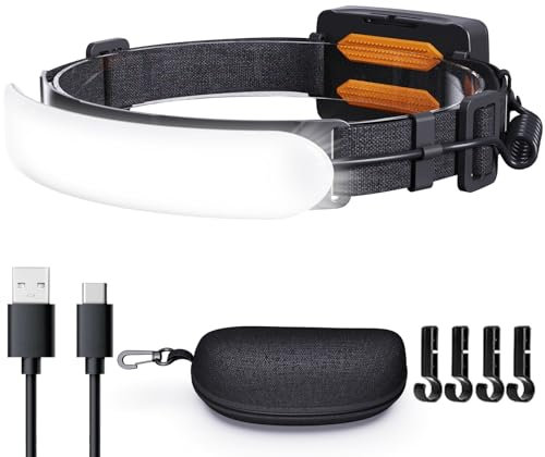 svsviio Rechargeable Headlamp PRO,5000mAh 1500 Lumen Super Bright 230°Beam LED Head Lamp,Headlights for Forehead,3 Modes,IPX6 Headlamps for Adults Camping/Hiking/Hard Hat/Mechanic