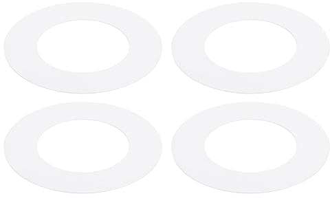 PATIKIL Goof Rings Inner Diameter 2.99, Outer Diameter 4.72, 4 Pcs Metal Goof Rings Cover Recessed Light Trim for Ceiling Wall Fixtures Can Lighting Down Light LED, Matte Finish White