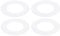 PATIKIL Goof Rings Inner Diameter 2.99, Outer Diameter 4.72, 4 Pcs Metal Goof Rings Cover Recessed Light Trim for Ceiling Wall Fixtures Can Lighting Down Light LED, Matte Finish White