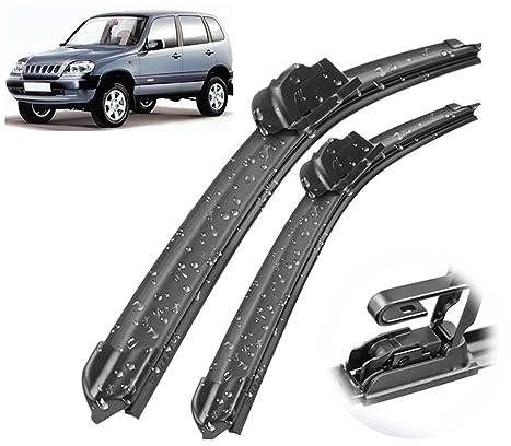 Scheibenwischer vorne, kompatibel mit Chevrolet Lada Niva 2123 2002–2012, Windschutzscheibe, Windschutzscheibe, Fenster, Regenbürsten, 20 Zoll + 20 Zoll