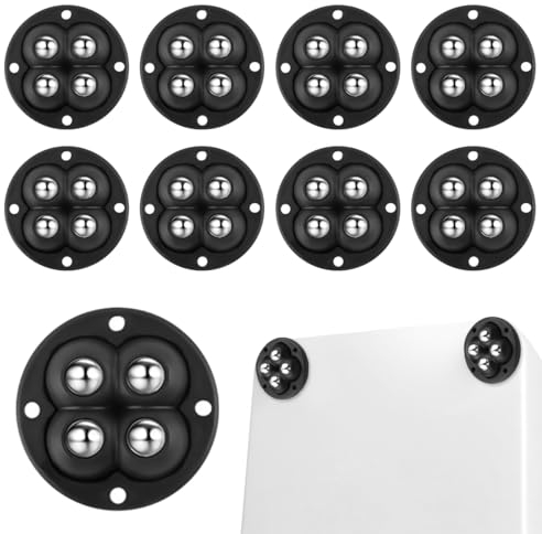 Ruedas Pequeñas Ruedas Para Muebles 8pcs Ruedas Giratorias Autoadhesivas con 4 Bolas de Acero para Botes Basura Muebles Pequeños Cajas Almacenamiento