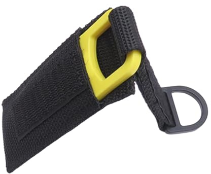 kowaku Scuba Diving Line Cutter Unterwassermesser Sicherheit Doppelte Keramikklingen Diver Line Cutter Schneidwerkzeug zum Schwimmen, Notfalltauchen, GELB