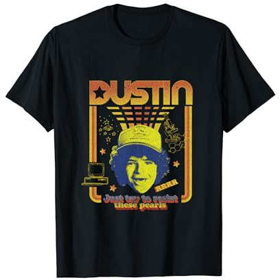 Stranger Things Vintage Dustin Retro Gaming Meme Pearls T-Shirt