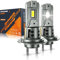 JOSHF Lampadina H7 LED Faro Auto, Con Ventola Silenziosa Anti-Errore CSP CHIPS 26000LM 110W 600% Luminosità 6500K Bianco LED Lampadine H7, Sostituzione Alogena, 1:1 Mini Kit, DC12V (2 lampade)