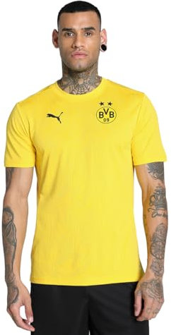 PUMA BVB Herren-T-Shirt, kurzärmelig, gelb, S