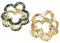 VOCOSTE 2 Piezas Pinza de Pelo en Forma de Flores, Pinzas de Flores para Mujeres, Beige, Verde