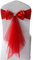 Wisafory 20 Stück Stuhlschleifen Hochzeit Stuhlschärpen mit Strass Abnehmbaren Elastizität Satin Schleifen Stuhl Schärpen Tüll Stuhl Rücken Bogen ohne Stuhlbezug für Hochzeit Party Rot