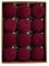 HUNYA Velvet Baubles, Red Velvet Balls, 12 Flocking Ornaments, For Tree Hanging Decoration
