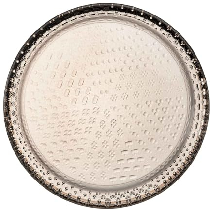 Iittala Tundra Teller aus Glas hergestellt, spülmaschinenfest in der Farbe leinen, Maße (H x L x B) : 1,8 x 15,4 x 15,4 cm, 1070600