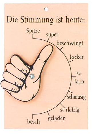 Wvu & Wvo Stimmungsbarometer | Stimmungsanzeiger Holz | Stimmungsbarometer Büro mit Beweglicher Hand | Muttertagsgeschenke für mama Türschild Stimmungsampel