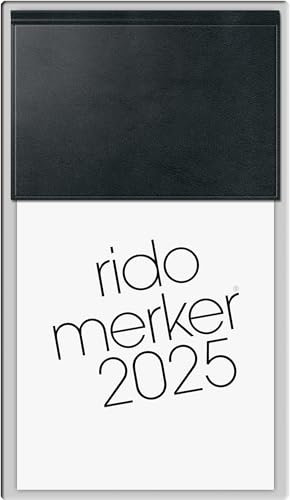 rido/idé Vormerkbuch Mod. Merker 2025 | 108×201 mm, Kunststoff, schwarz