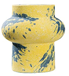 Blumenvase Moderne Keramik-Graffiti-Vase, handbemalt, for Wohnzimmer, Blumenarrangement, handgefertigter Behälter, Veranda, Tischdekoration, Ornamente, 21,8 cm Blumenvasen Vases (Size : A)