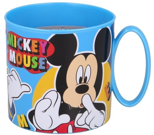 ALMACENESADAN, 5074 Tasse lavable au micro-ondes, capacité 265 ml, produit réutilisable (Mickey)