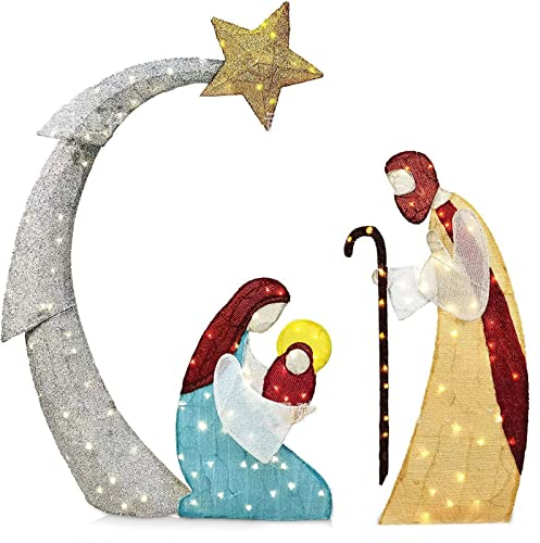 WELLDOER Krippenfigur für Kinder, Krippenfiguren, Miniaturen, Ornament, Kirche, Heimdekoration, Acryl, Ornamente