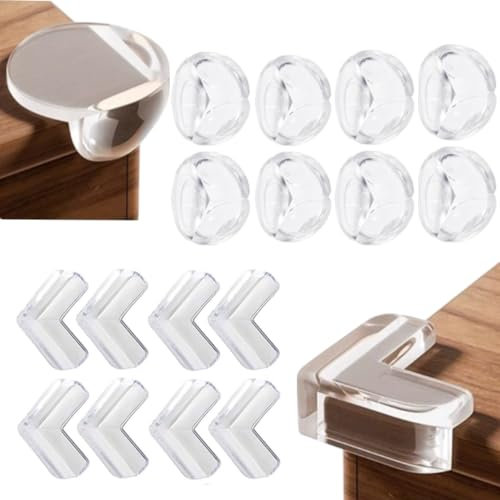 Safety Corner Protectors Guards, 16 Pcs Baby Proofing Safety Corner Clear Furniture Table Corner Protection, Kids Soft Table Corner Protectors for Child for Furniture Against Sharp Corners