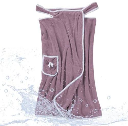 Accappatoio da donna - Accappatoio da doccia da donna, Accappatoio per il corpo | Abito avvolgente morbido con tasca, copertura per accappatoio ultra morbido per bagno, spiaggia, spa, sauna