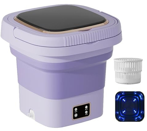 Machines à Laver Les Vêtements Portables - minii Machine à Laver Pliante, De 9 L Avec Fonction De Déshydratation | minii Laveuse Intelligente, Machine à Laver Pour Sous-Vêtements, Vêtements Et