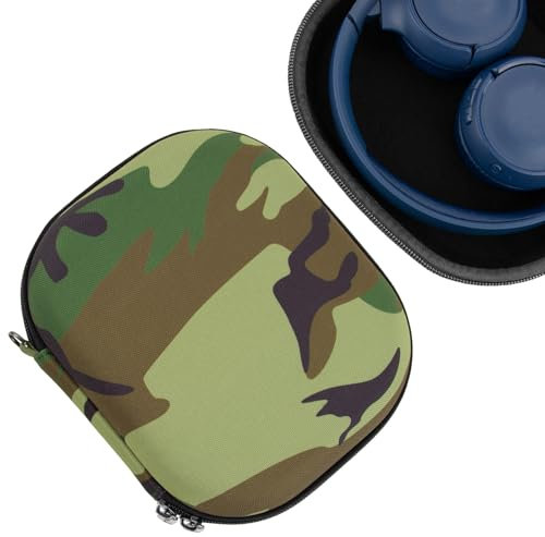 Kingshion Hard Headphone Case Compatible with Sony, Skullcandy Riff Wireless, Riff On-Ear Travel Carrying Bag for Lowrider-Camouflage