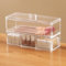 2 Tier Stackable Drawer Organizers, Make-up Organizers Drawer, Acrylic Stackable Drawers Bathroom Organiser Storage Cosmetic Organizer for Vanity Kitchen Cabinet Makeup Bathroom Office (2 Tier 4 Slot)