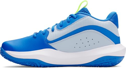 Under Armour Unisex Lockdown 7, Breathable and Lightweight Basketball Shoes, Basketball Trainers with EVA Midsole and Traction,Blue Calm / Blue Atlantis / Metallic Blue Calm,8.5
