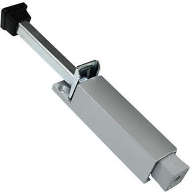 SN-TEC Türfeststeller stabile Ausführung, große Trittplatte, mit Fußbedienung, rutschfest, Massives Zinkdruckguss Gehäuse, bis zu 90mm Hub, incl. Befestigungsmaterial (90mm Hub)