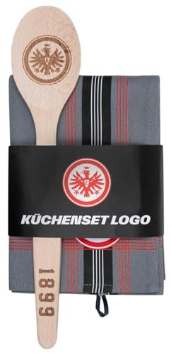 Eintracht Frankfurt Küchenset Logo (Kochlöffel und Geschirrtuch)