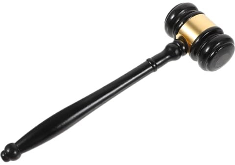 NUOBESTY Richterhammer Tragbarer Auktionshammer mit Klarem Lautem Klang Praktischer Hammer für Anwalt und Gericht für Versteigerungen und Juristische Sitzungen