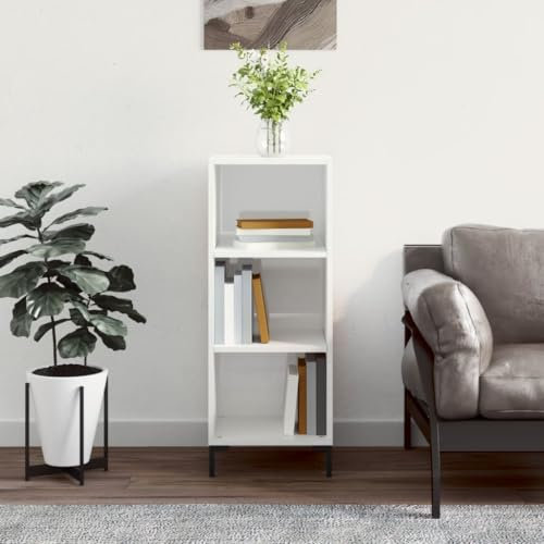 Xichuzi Aparador Madera de ingeniería Blanco Brillante 34,5x32,5x90 cm, Aparadores para Salon, Aparador Entrada Recibidor, Aparador Cocina, Vitrinas para Salon, Muebles Auxiliares828734