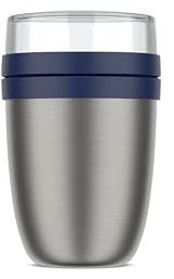 Mepal - Thermobehälter Ellipse - Thermo Lunchpot - Praktischer Joghurtbecher & Suppenbecher zum Mitnehmen - 6-8 Stunden heiß & 12 Stunden kalt - 500 + 200 ml - Vivid blue