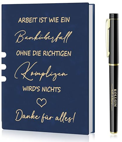 Dankeschön Geschenke für Kollegen,A5 Leder Notizblock Kleine Geschenke für Kollegen Lehrer Inspirierend,Geschenke für Kollegen Notizblock Beste Danke Geschenk Kollegen Abschiedsgeschenk (Blau)