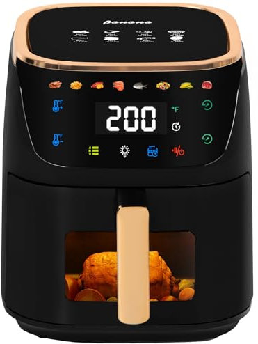 Panana 7L große Kapazität Airfryer, ölfreier gesunder Kochautomat Airfryer Ofen mit 8 Voreinstellungen, 1500W für schnelle Mahlzeiten, Haushaltsgebrauch