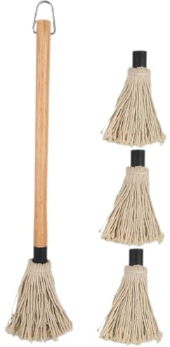 Toyvian Grillbürsten Satz Mit Holzgriff Bbq Öl Und Marinadenpinsel Für Grillen Picknick Langlebiger Abnehmbarer Grillwischer Mit Baumwollkopf Für Vielseitige Sauce