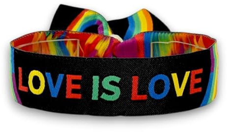 BDM Stoffarmband LGTBIQ+, LGTB, Lesben, Schwule, Transsexuell, Bisexuell, Intersexuell und Queer, verstellbar mit Kugel.