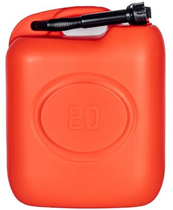 FERROELETTRA Tanica Carburante Omologata UN, Polietilene Rinforzato Rosso, 5/10/20 Litri, con Beccuccio Flessibile, per Benzina e Diesel, Made in Italy (20 Litri)