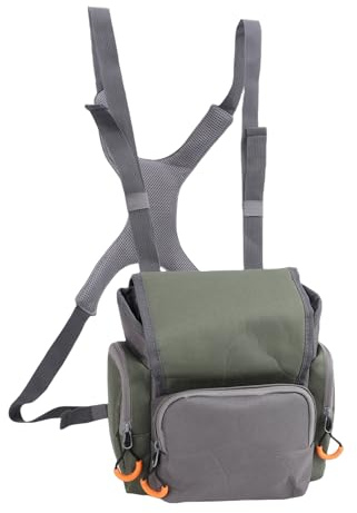 Binocular Harness Chest Pack Adjustable 18x9x22cm Nylon with Rain Cover for Rangefinders Outdoor Birding