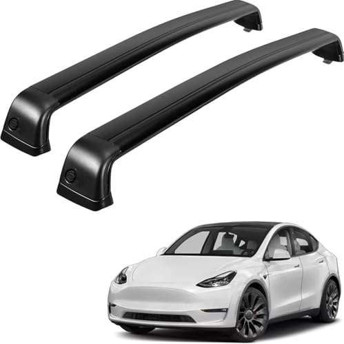 Premium Dachträger Querträger kompatibel für Tesla Model Y 2017-2024 Hohe Traglast Dachgepäckträger Stangen für Dachbox & Fahrradträger
