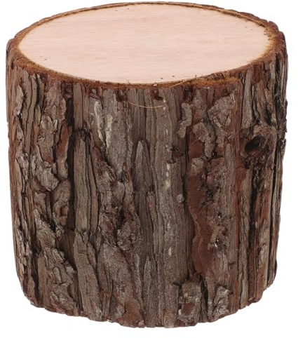 SHINEOFI Rondelles de Bois pour Centres de Table en Bois Poli Couleur Café, Souche Réaliste Facile à Transporter pour Décoration Rustique et Accessoires Maison