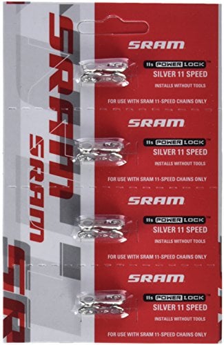 SRAM Chain Kette Strebenschutz Führung Kettenverschluss Power Lock,00.2518.003.000 (4er Pack), silber