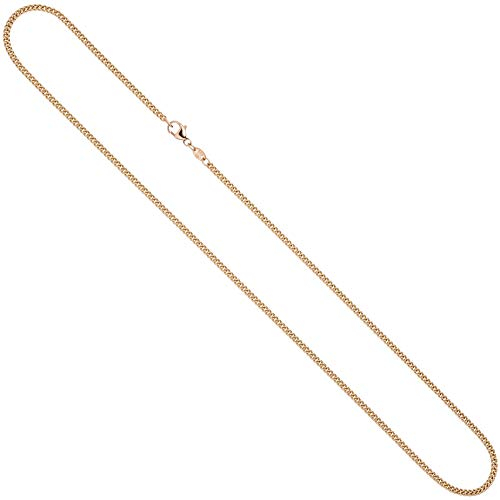 Jobo Damen Panzer-Kette aus 14 Karat 585 Rosegold 2,0 mm 42 cm
