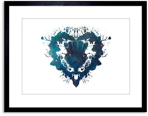 Wee Blue Coo INK SPLAT THISTLE HEART FRAMED FRAME PICTURE POSTER ART PRINT GIFT F97X10021