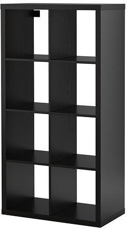 Ikea, 8 Regal , KALLAX – Regal – Schwarz – Braun