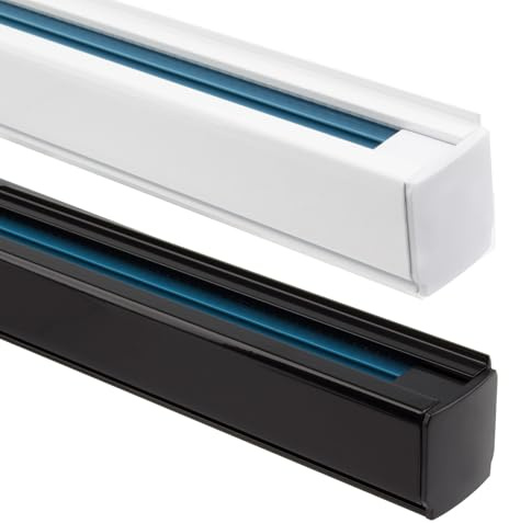 LEDKIA LIGHTING - 3-Phasenstromschiene für LED-Strahler | 2m Länge | Aluminiumkonstruktion | Vielseitige Installation | 2000W Kapazität | Weiß, Aluminium