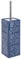 WENKO WC-Porte brossee Mod. Cordoba | Accessoire WC en céramique bleu avec brosse WC design | Brosse WC fermée et hygiénique | DIM (l x h x p) 9,5 x 35 x 9,5 cm | Céramique élégante