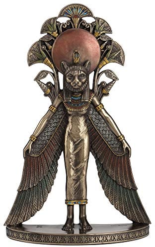 Veronese Design Sekhmet Geflügelte ägyptische Kriegergöttin Wandkunststatue