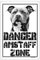 Danger AMSTAFF zone Targa cartello metallo attenti al cane metal sign (15X20)