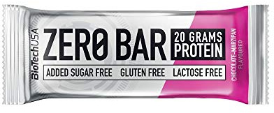 BioTech USA Zero Bar Protein Protein Bar Box, 50g, flavor chocolate - marzipan