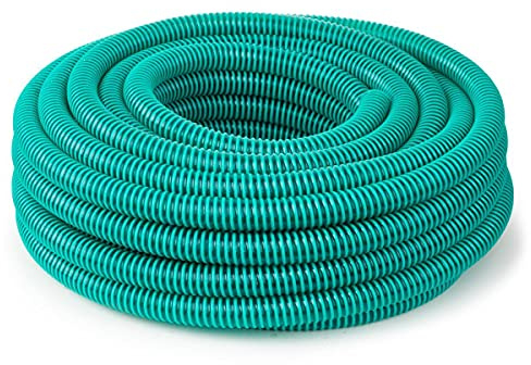 Schlauch24 Saugschlauch Spiralschlauch Förderschlauch Pumpenschlauch grün 25 Meter Rolle 38 mm (1 1/2)