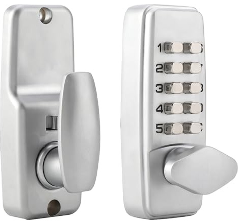 2-8 Mechanischer Digital Code Lock Schlüsselloser Eingang Türverriegelungs-Tastatur Kombinationshebel Türgriffe Passwortsicherheit für Haustür Außentüren Haus- und Büro Zinklegierung